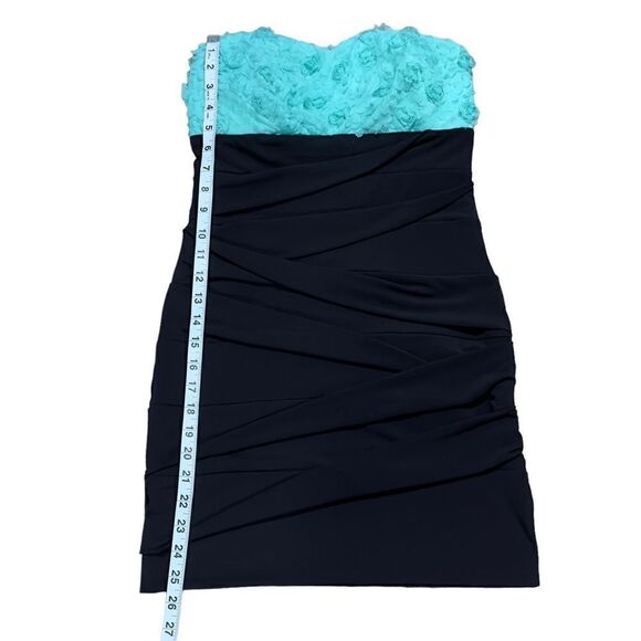 I.N. SAN FRANCISCO Strapless Green & Black Bodycon Dress MEDIUM - Picture 9 of 12